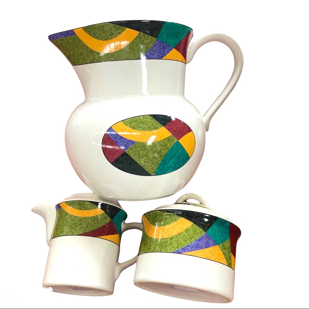 MIKASA Studio Nova Impulse Y2262 Pitcher Sugar Bowl With Los and creamer set